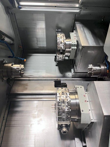 Accuway UZ-2000T2Y CNC Lathe – Y Axis Twin Spindle Twin Turret