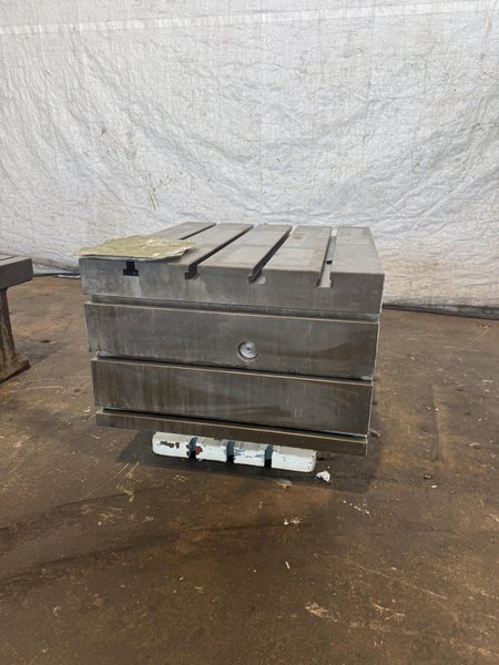 32" W X 28" D X 24" T CARLTON T-SLOTTED 90 DEGREE TILTING BOX TABLE. STOCK # 1012024
