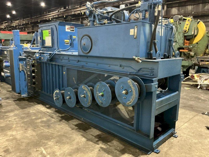 30" X 40" SELCO MODEL HSO-128A AUTO-TIE TOP LOADING HORIZONTAL HYDRAULIC BALER SYSTEM, W/ CONVEYOR &amp; DUMP HOPPER: YOBRO #26210