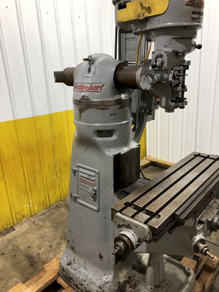 1 HP BRIDGEPORT VERTICAL KNEE RAM TYPE MILLING MACHINE MILL: STOCK 17276