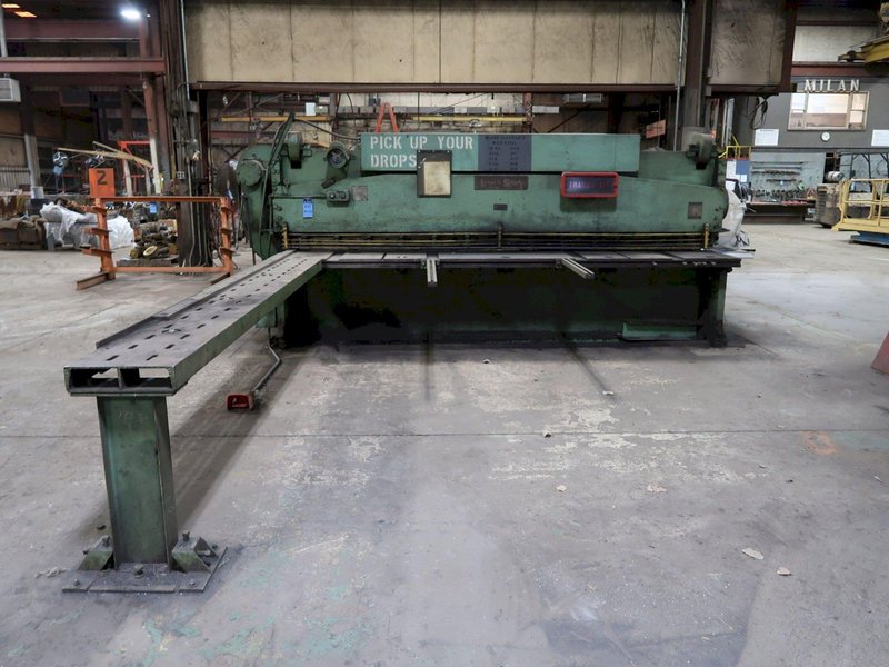 12' X 3/8" LODGE &amp; SHIPLEY MODEL 0612 MECHANICAL POWER SQUARING SHEAR: STOCK 11410