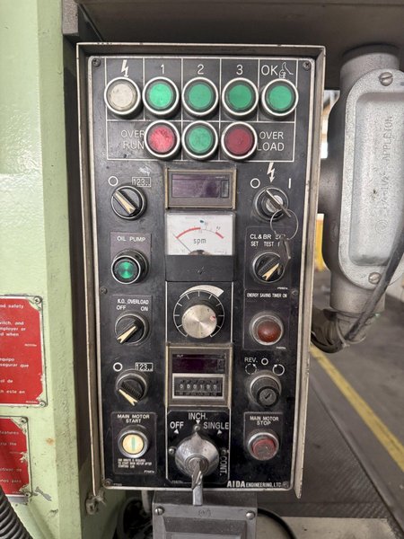 630 TON AIDA MODEL #K-630 KNUCKLE JOINT PRESS, 25-40 SPM, NEW 1991: YOBRO #25820