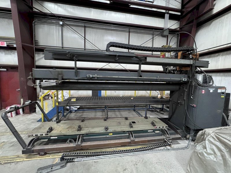 144" BANDCROFT LINEAR SUB-ACR SEAM WELDER WITH AC1200 IDEALARC LINCOLN WELDER. STOCK # 0980926