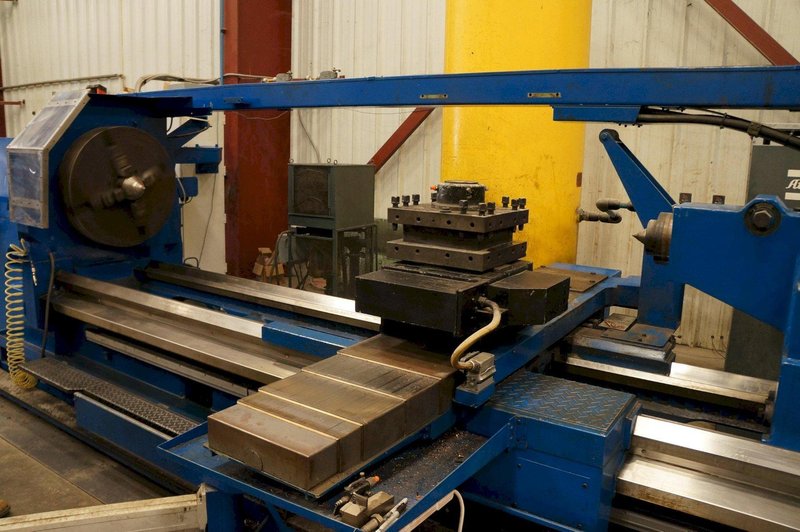43" x 157"  OKUMA MODEL #LH55-N CNC LATHE WITH UPDATED (2018) FANUC CONTROLS: STOCK 21635
