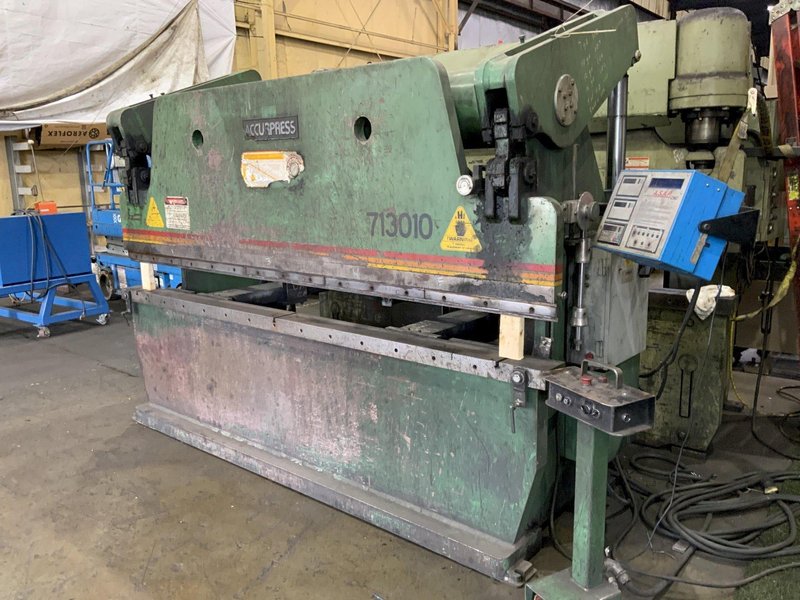 130 TON X 10' ACCURPRESS MDL 713010 HYDRAULIC PRESS BRAKE: STOCK #81217
