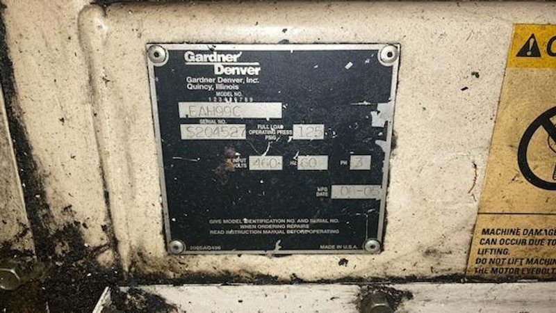 Gardner-Denver 50 HP Turn Valve Rotary Screw Air Compressor