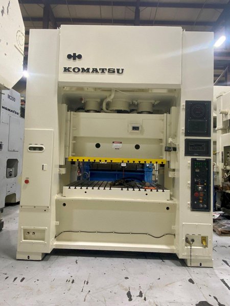 200-ton Komatsu Model E2M200 Straight Side Metal Stamping Press For Sale, Year 1988