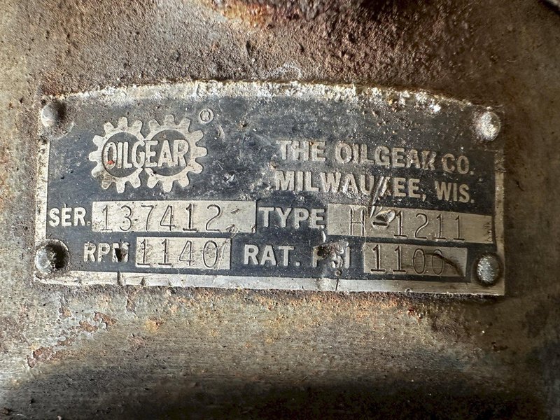 OILGEAR MODEL #H-1211 PUMP: STOCK #14606