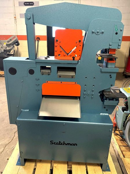 4" x 4" x 3/8" Scotchman Hydraulic Ironworker 50514-EC, 50 Ton, Punch, Bar Shear, Notcher, New, In Stock