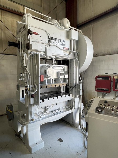 100 ton Minster P2-100-48 Piece-Maker Used Mechanical Metal Stamping Press For Sale, Year 1975