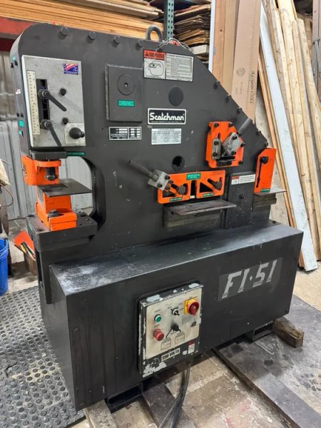 USED SCOTCHMAN 51 TON HYDRAULIC IRONWORKER MODEL FI5109-14M
