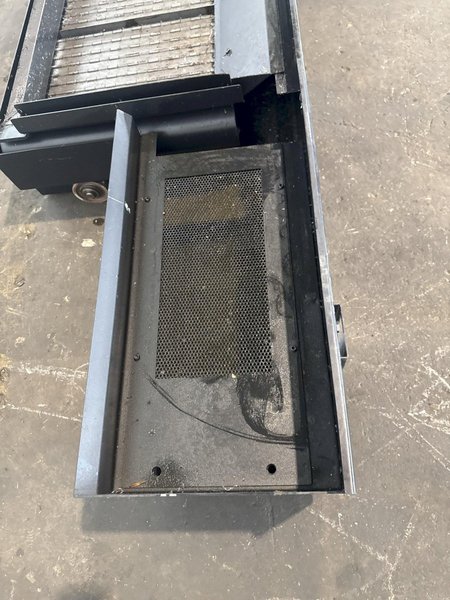 108" LONG X 16" WIDE MAYFRAN MT-10 CHIP CONVEYOR. STOCK # 0776725.
