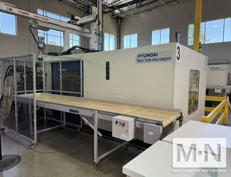 1150 TON 186 OZ HYUNDAI MODEL EDIS-1150DL HYBRID INJECTION MOLDING MACHINE MFG 2014 (3) AVAILABLE