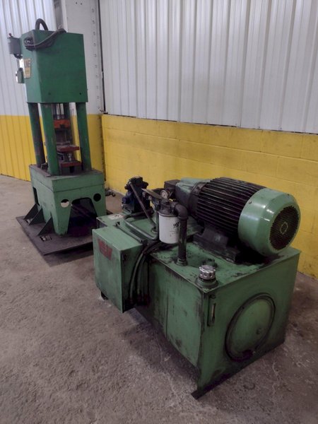 150 TON FABRILINE - PEDDINGHAUS MODEL #FS88 4-POST HYDRAULIC PRESS / PUNCH / SHEAR: STOCK #16358