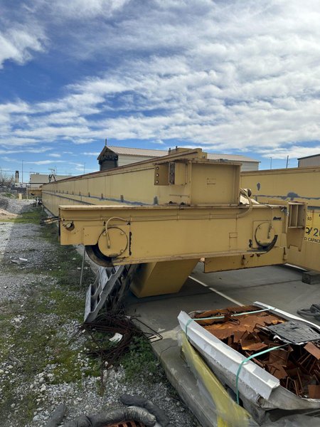 75 TON X 103'6" SPAN P&amp;H CRANE GIRDERS WITH END TRUCKS. STOCK # 1226624