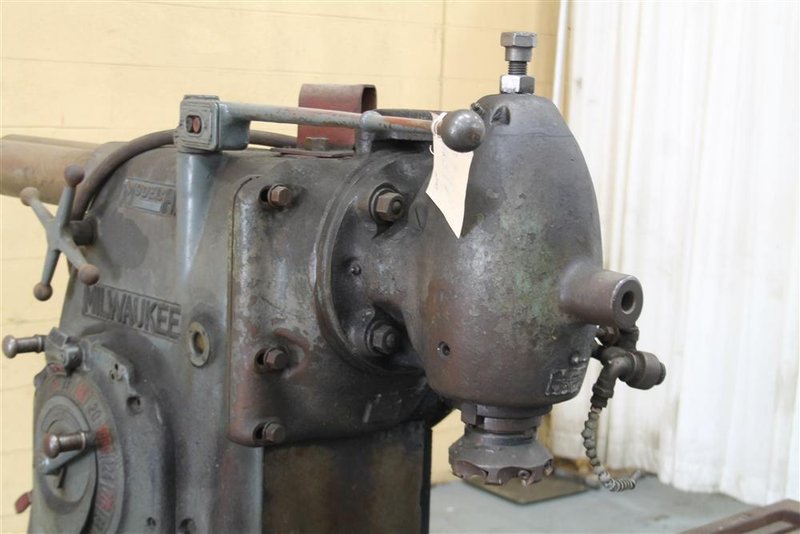 #3 MILWAUKEE HORIZONTAL MILL WITH VERTICAL HEAD &amp; UNIVERSAL TABLE: 5996