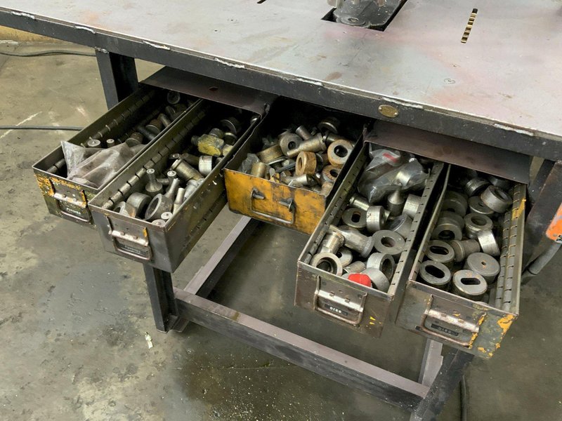 80 TON FABRILINE MODEL FP-80 HYDRAULIC C-FRAME FLANGE PUNCH: STOCK #81508