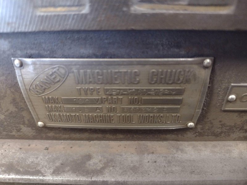 12" X 24" OKAMOTO MODEL #124N HYDRAULIC SURFACE GRINDER: STOCK #14964