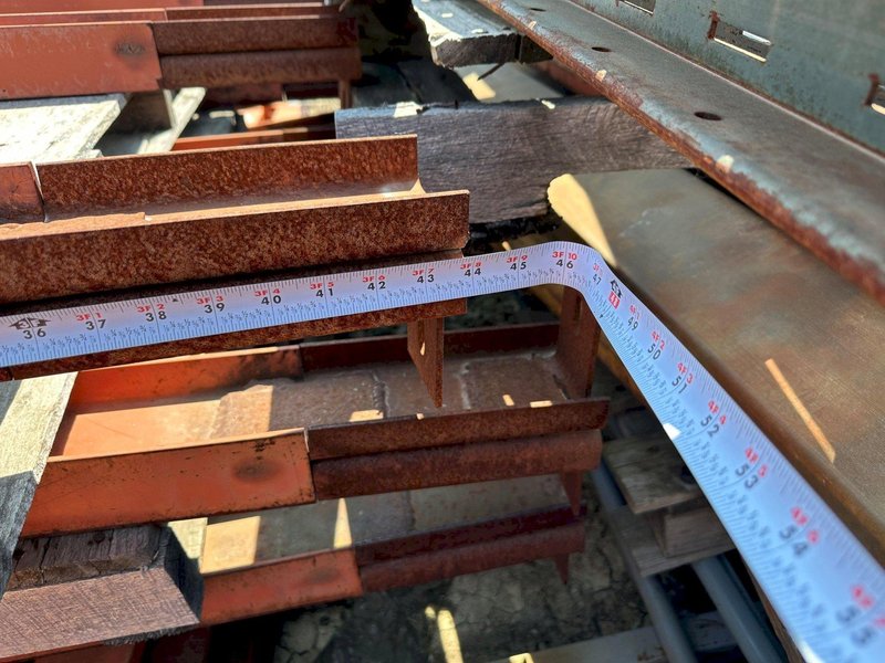 8' T X 44" D X 12' LONG CANTILEVER MATERIAL STORAGE RACK. STOCK # 0626323