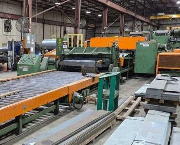 72" Scissor Lift Stacker, Roller Conveyor, Progressive  STOCK# 4418