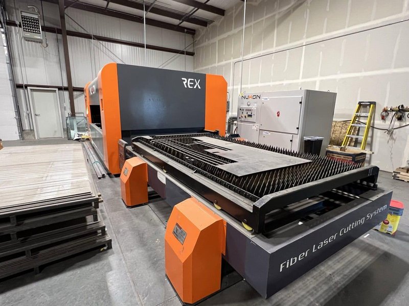 4000 Watt Nukon REX315 GX Fiber Laser, 2022 – 5’x10′ Table,  Dust Collector, Chiller