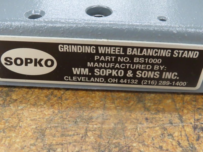 Sopko VS100 Grinding Wheel Balancing Stand- Auction Item