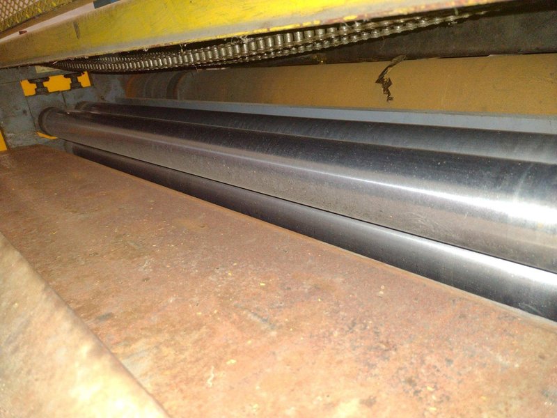 48" X 18 GA BRADBURY "BOSS-48" COIL STRAIGHTENER &amp; FYLING SHEAR STOCK #3190