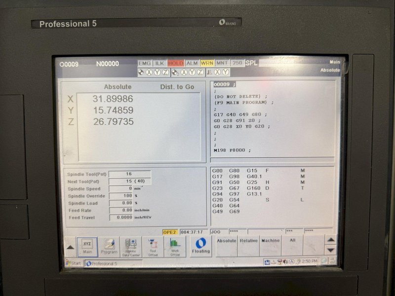 Makino F9 CNC Vertical Machining Center For Sale - 2015