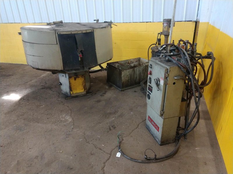 9 CU FT ALMCO MODEL OR-10VHE ROTARY VIBRATORY FINISHER