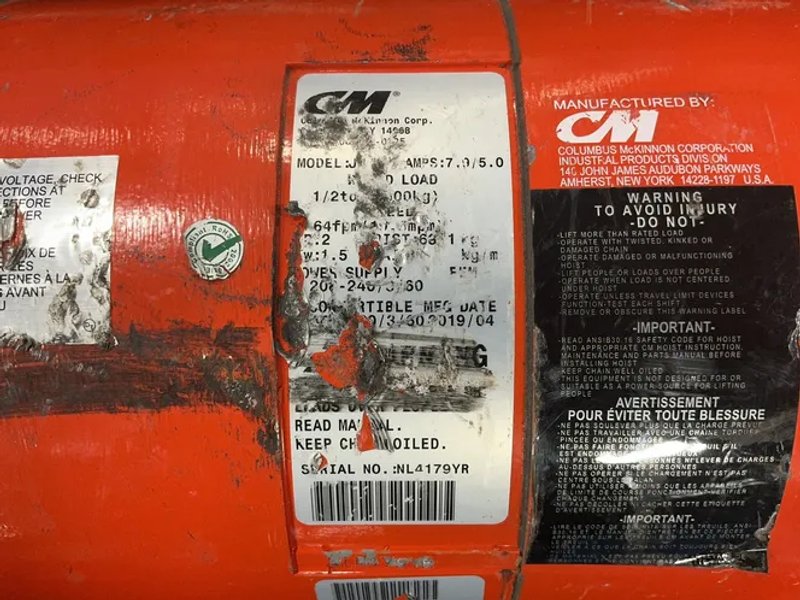 Cm 1/2 Ton Hoist - J