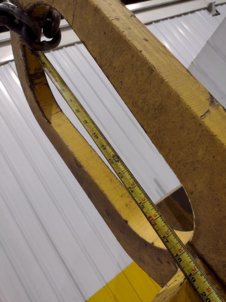 10 TON X 40" WIDE MAZZELLA C-HOOK CRANE COIL LIFTER: STOCK #23568