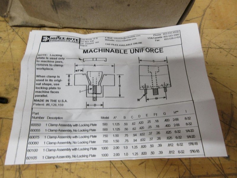 Mitee-bite Products Inc 60150 Machinable Fixture Clamp Wedge 1/2-13 5902lb, (5pcs) in Packages- Auction Item