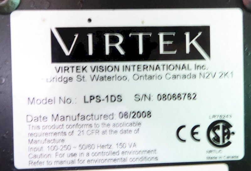 Virtek CNC Laser Inspection Machine QC 1200, 48" x 48" Scan Zone, 2008
