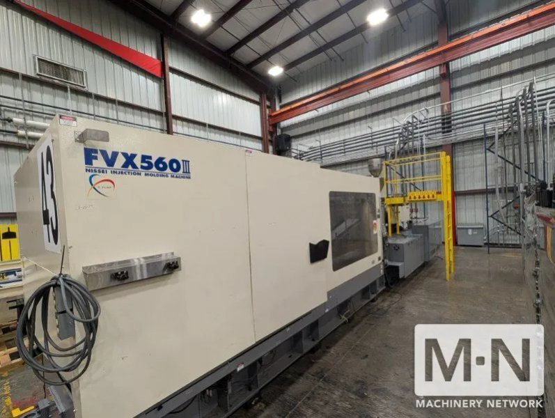 618 TON 132 OZ NISSEI MODEL FVX560III-310L INJECTION MOLDING MACHINE MFG 2017