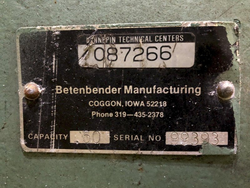 4" X 1/2" (1200mm x 12.7mm) BETENBENDER HYDRAULIC  SHEAR: Stock 14114