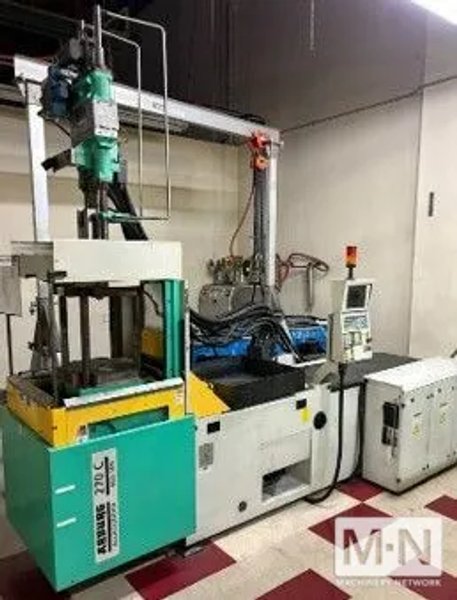 40 TON 2.3 OZ ARBURG MODEL 270C-400-100U LSR SILICONE INJECTION MOLDING MACHINE MFG 1999
