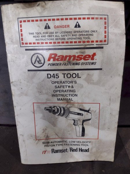 RAMSET/HILTI MODEL #D45 PORTAMARK SEMI AUTO POWDER ACTUATED STEEL MARKING GUN: STOCK #18907