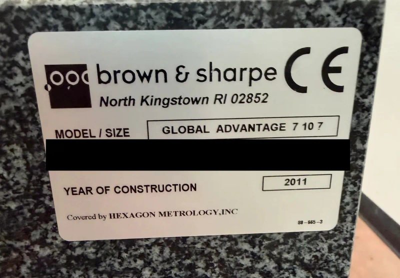 2011 BROWN &amp; SHARPE GLOBAL ADVANTAGE 7.10.7 | Coordinate Measuring Machines