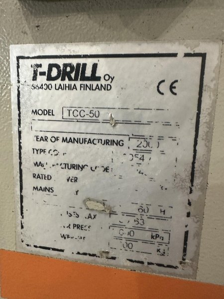 7/8" T-DRILL MODEL #TCC-50 TUBE CUTTER CUTOFF: STOCK #20115