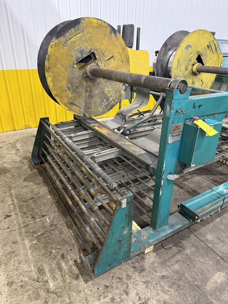 60" x 16 GAUGE IOWA PRECISION MODEL #GAF60-6 COIL SLEAR (SLITTING &amp; CUT-TO-LENGTH) LINE, WITH UNCOILERS &amp; SIDE PUNCHING / NOTCHING: YOBRO #24552