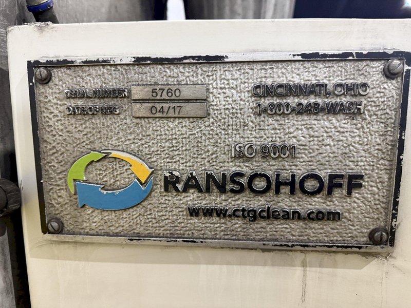 12" WIDE RANSOHOFF LEANVEYOR 3-STAGE STAINLESS STEEL MESH CONVEYOR PASS THROUGH PARTS WASHER, NEW 2017: YOBRO #24292
