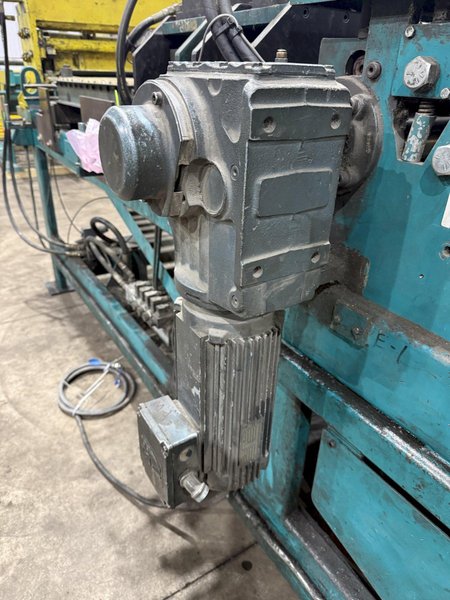 60" x 16 GAUGE IOWA PRECISION MODEL #GAF60-6 COIL SLEAR (SLITTING &amp; CUT-TO-LENGTH) LINE, WITH UNCOILERS &amp; SIDE PUNCHING / NOTCHING: YOBRO #24552