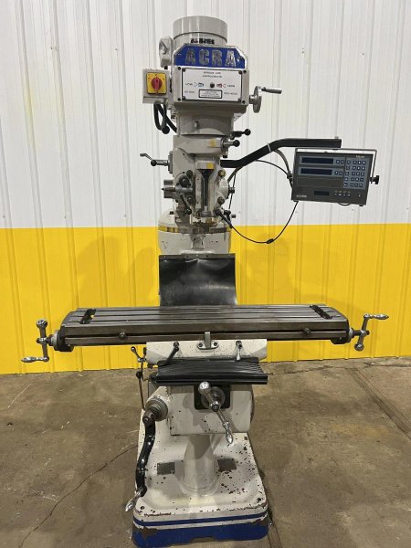 2 HP ACRA MODEL #AM-2V VERTICAL KNEE MILL: STOCK # 4140