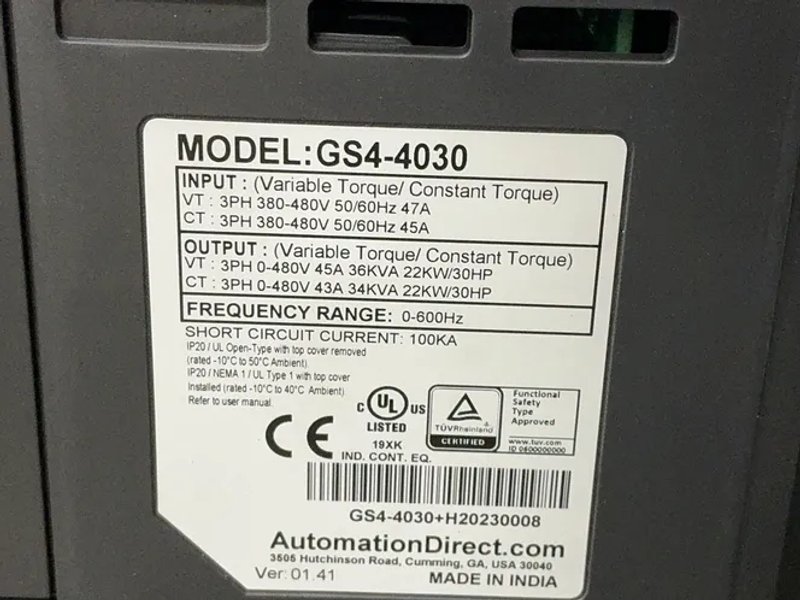 Automation Direct Frequency Drive - Gs4-4030