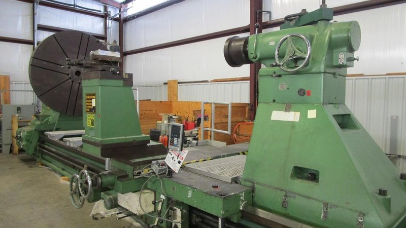 American Missile Maker Lathe, 1960 – 7′ Faceplate, 33′ Between Centers, DRO, Tailstock