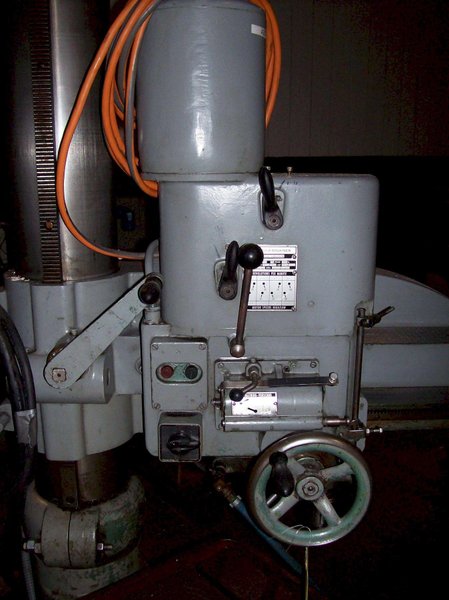 24" X 20" ARBOGA RADIAL ARM DRILL PRESS, MODEL ER 1830, 8" COLUMN, ADJUSTABLE TABLE,1995