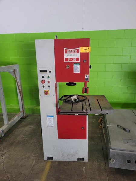 DAKE F-16 VERTICAL BANDSAW. STOCK #1113025