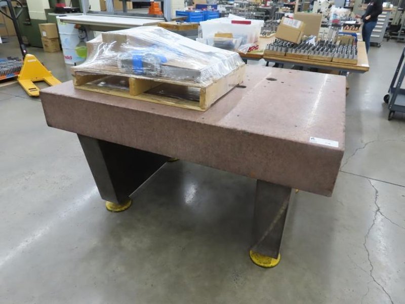 Charmilles Andrew 48"x 60" x 8.5"   Pink Granite Surface Plate - Contents NOT Included- Auction Item