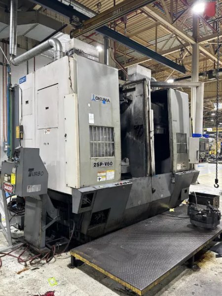 Okuma 2SP-V60 Twin Spindle CNC Vertical Turret Lathe. 24" Chucks. New-2006