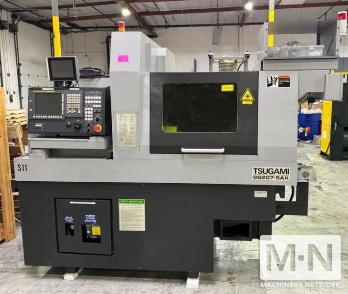 Tsugami SS207-5AX CNC Swiss Lathe, 2017 w/ Laser